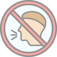 No Talking Vector Icon Design