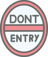 Do Not Enter Vector Icon Design