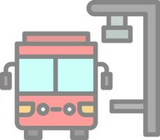 Bus Stop Vector Icon Design