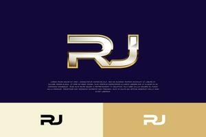 RJ Initial Modern Luxury Logo Template for Business vector