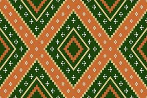 Cross stitch colorful geometric traditional ethnic pattern Ikat seamless pattern abstract design for fabric print cloth dress carpet curtains and sarong Aztec African Indian Indonesian vector