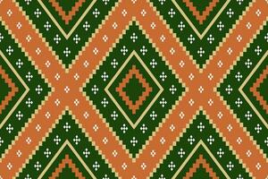 Cross stitch colorful geometric traditional ethnic pattern Ikat seamless pattern abstract design for fabric print cloth dress carpet curtains and sarong Aztec African Indian Indonesian vector