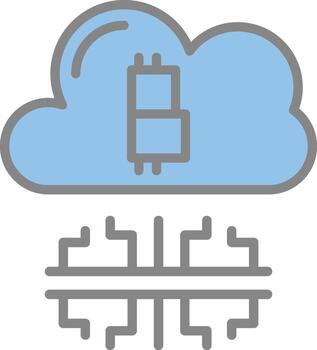Cloud mining Vector Icon Design