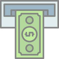 Cash withdrawal Vector Icon Design