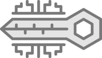 Digital key Vector Icon Design