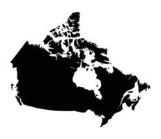 Map of Canada in black color. Canadian map. vector