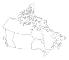 Map of Canada in white color. Canadian map. vector