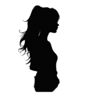 Silhouette Mädchen png transparent Hintergrund