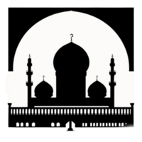 mosquée silhouette ai génératif png