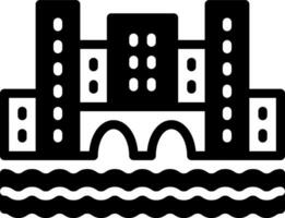 solid icon for amsterdam vector