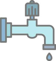 Water faucet Vector Icon Design