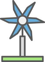 Wind Turbine Vector Icon Design