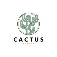 Cactus Logo, Desert Green Plant Vector Design Vector Illustration