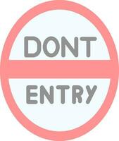 Do Not Enter Vector Icon Design