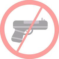 No Weapons Vector Icon Design