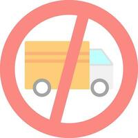 No Trucks Vector Icon Design