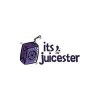 Juicester cartoon style Logo design concept vector