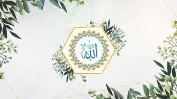 Allah Name Arabic Islamic calligraphy video