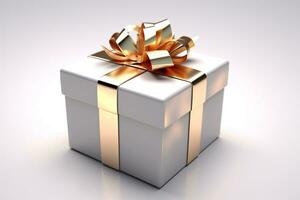 Christmas Gift box . 3d rendering photo