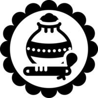 solid icon for janmashtmi vector