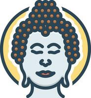 color icon for buddha vector