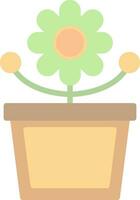 Flower Pot Vector Icon Design