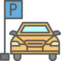 diseño de icono de vector de aparcamiento de coche