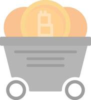 Mine cart Vector Icon Design