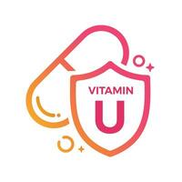 vitamina tu píldora proteger icono logo proteccion, medicina brezo vector ilustración