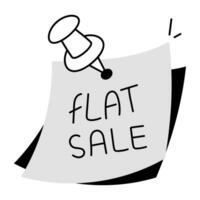 Trendy Flat Sale vector