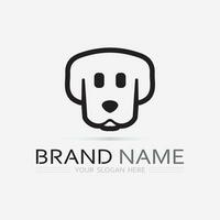 Dog logo and icon animal vector illustration design graphic