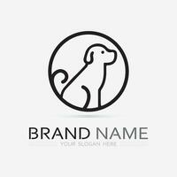 Dog logo and icon animal vector illustration design graphic