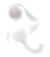 a black and white halftone illustration of a icon, halftone wave design circular shapes black and white pattern spiral swirly halftone vector illustration