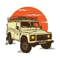 Offroad Vehicle in vector illustration, perfect for Offroad event, Club logo and T shirt design