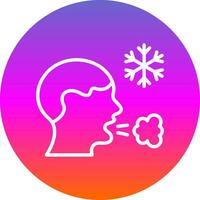 Frosty breath Vector Icon Design