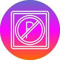 No Parking Vector Icon Design