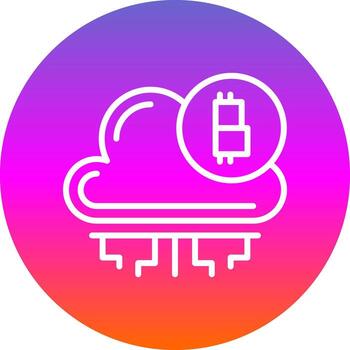 nube minería vector icono diseño