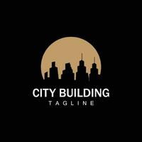 Skyline Building Logo, Simple Modern Design Vector Illustrator Template