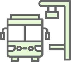 Bus Stop Vector Icon Design