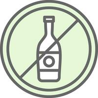 No Alcohol Vector Icon Design