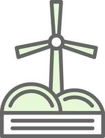 Windmill Vector Icon Design