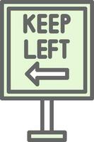 Keep Left Vector Icon Design