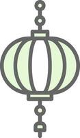 Paper lantern Vector Icon Design