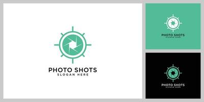 photo shots camera icon logo vector