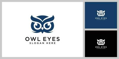 owl eyes logo vector design template