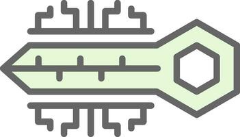 Digital key Vector Icon Design