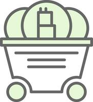 Mine cart Vector Icon Design