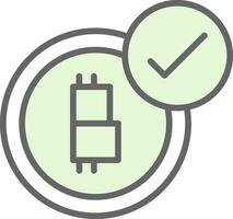 Bitcoin accepted Vector Icon Design
