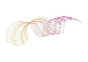 abstract wave vector illustration with halftone dot effect  on white background