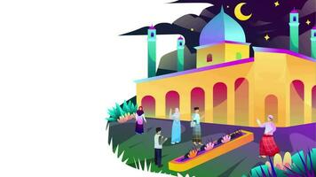 Ramadan groet animatie achtergrond. Ramadan kareem islamitisch. video